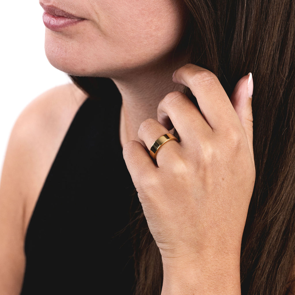 5mm Gold-Plated Tungsten Flat Ring