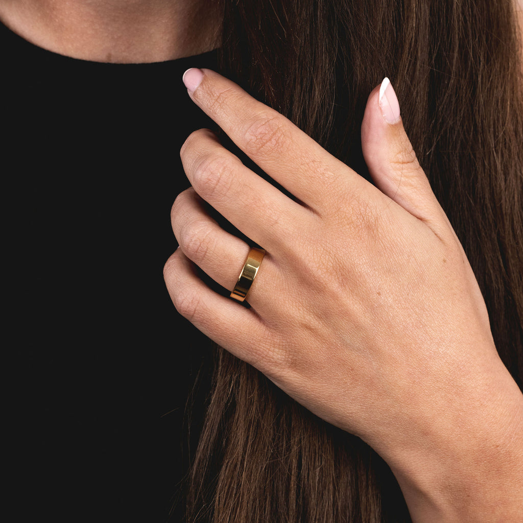 5mm Gold-Plated Tungsten Flat Ring