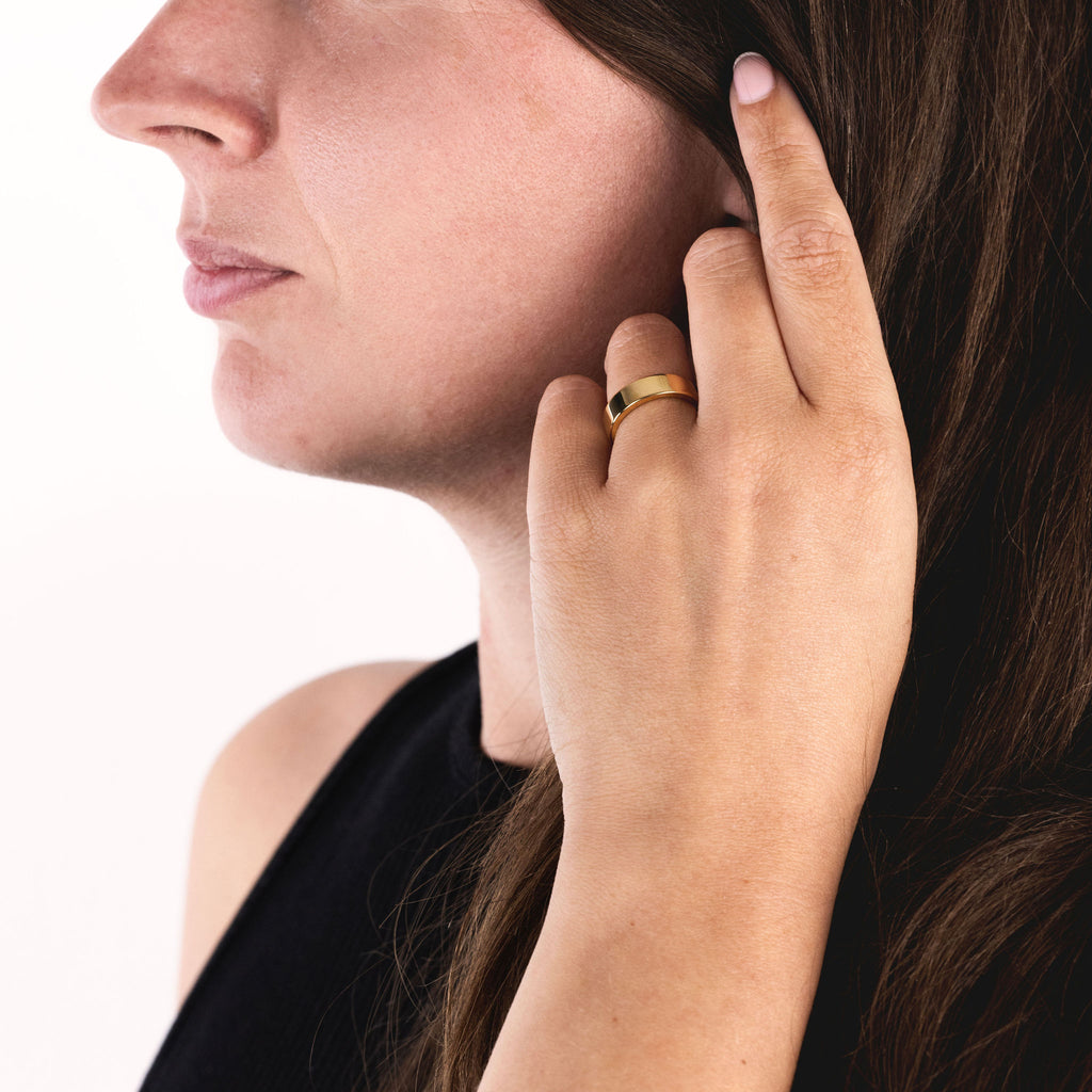 5mm Gold-Plated Tungsten Flat Ring